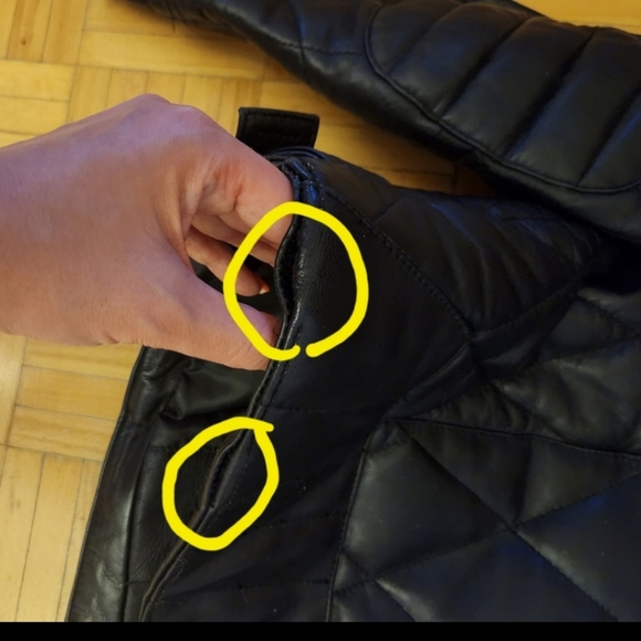 Black Quilted Real Leather Jacket Size M - Picture 11 of 11